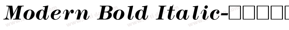 Modern Bold Italic字体转换